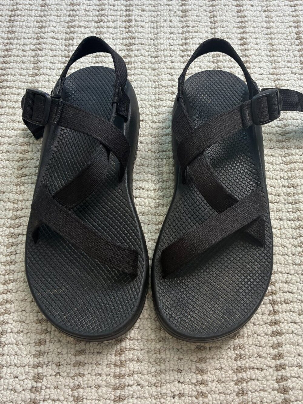 Chaco Mens Sz 13 Z Cloud Sandals Black Adjustable Strap Hiking Sport Outdoor